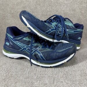 ASICS Gel-Nimbus 20 Shoes Mens 10.5 Navy Green Running Athletic Trainers T850N